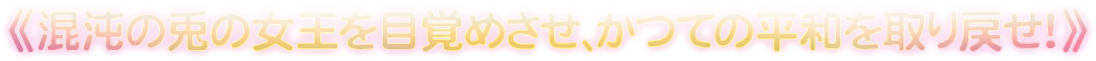 《混沌の兎の女王を目覚めさせ、かつての平和を取り戻せ!》